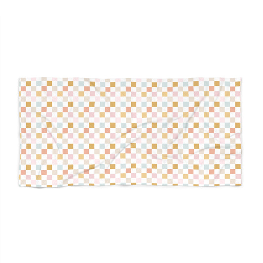 Muted Checker Beach Towel