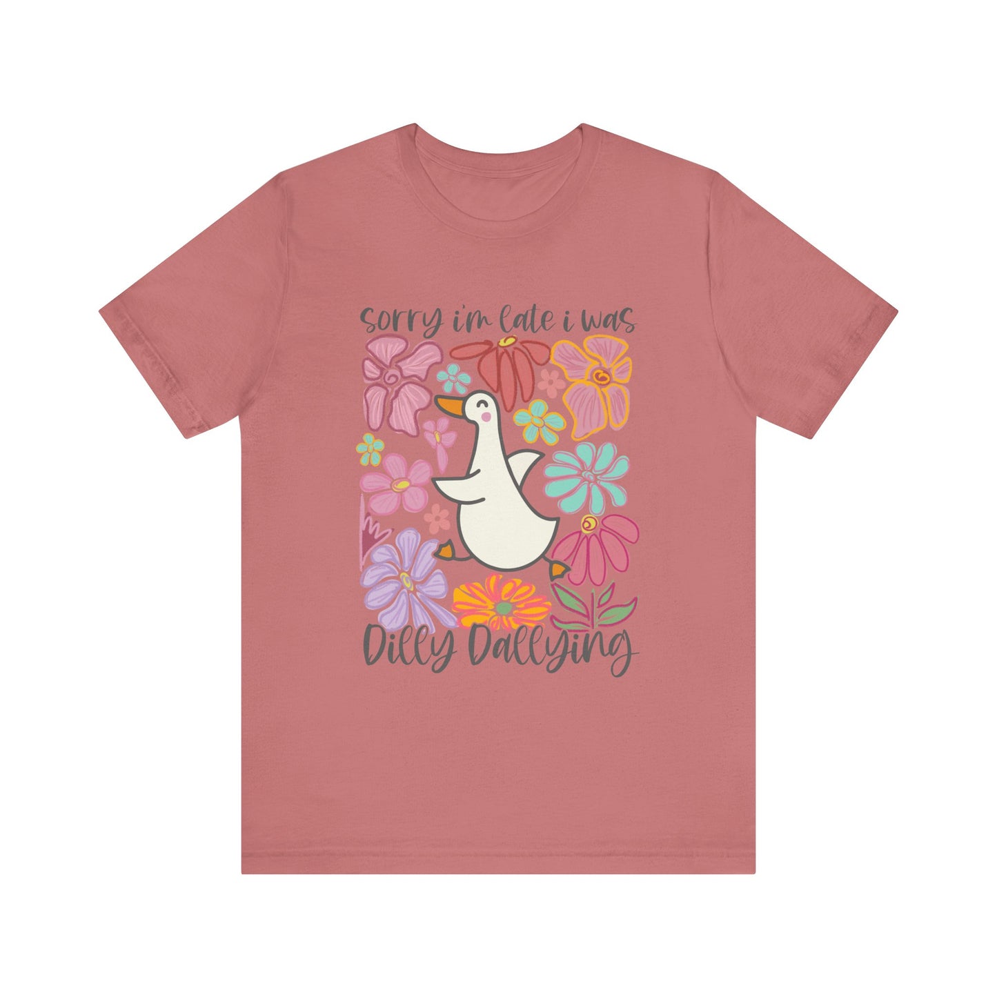 Floral Apology Tee - Unisex Jersey Short Sleeve T-Shirt with Playful Design