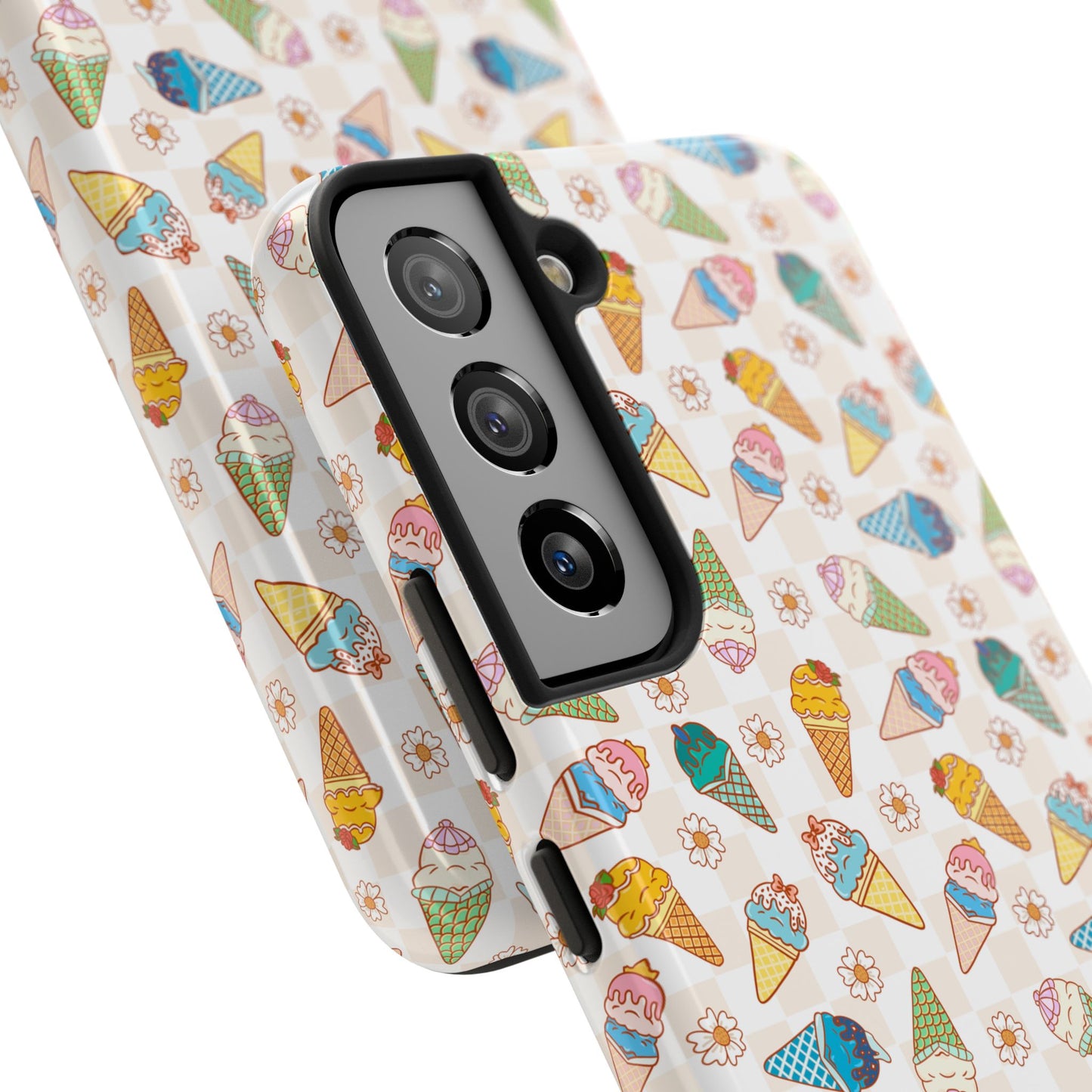 Princess Themed Colorful Ice Cream Tough Phone Cases - Fun, Giftable, Summer Vibe, Durable Protection for Your Device, Perfect for Food Lovers, Bright