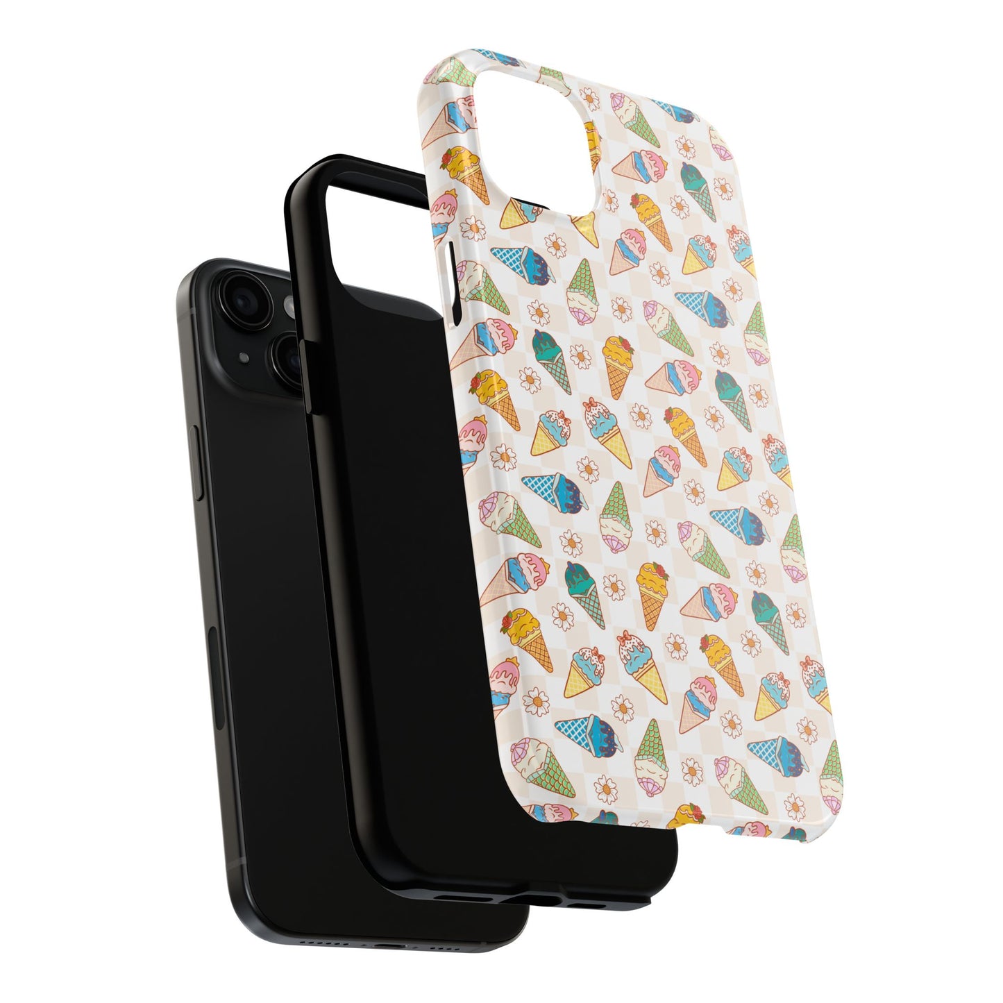 Princess Themed Colorful Ice Cream Tough Phone Cases - Fun, Giftable, Summer Vibe, Durable Protection for Your Device, Perfect for Food Lovers, Bright