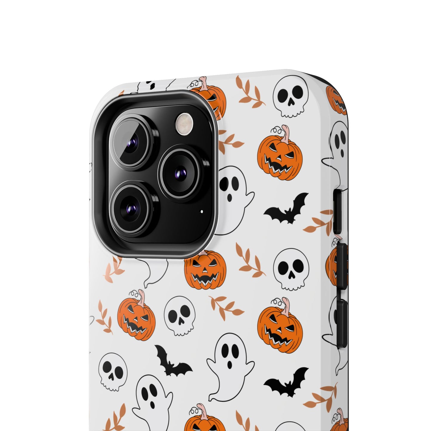 Halloween Themed Tough Phone Cases, Spooky Ghosts & Skulls, Perfect for Fall Decor, Unique Gift for Halloween Lovers, Fun Pumpkin Design