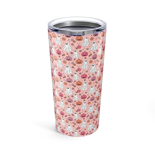 Halloween Ghosts Tumbler, 20oz Stainless Steel Drinkware, Fall Coffee Cup, Cute Halloween Gift, Spooky Mug for Parties