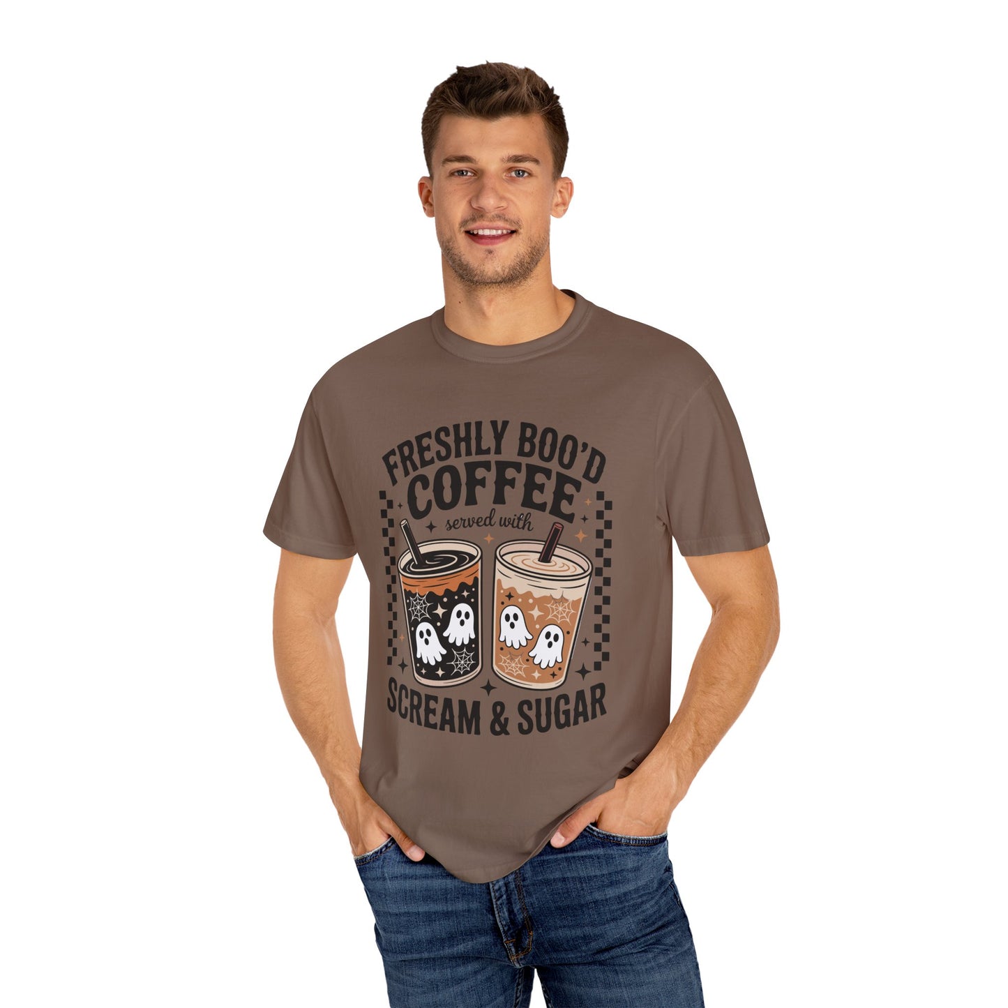Coffee Themed Unisex T-Shirt - Freshly Boo'd Design for Halloween, Great for Fall, Gift for Coffee Lovers, Perfect for Casual Wear, [...]