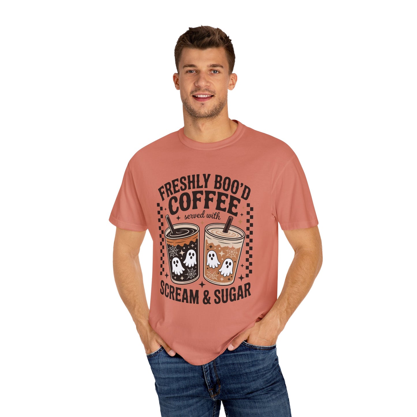 Coffee Themed Unisex T-Shirt - Freshly Boo'd Design for Halloween, Great for Fall, Gift for Coffee Lovers, Perfect for Casual Wear, [...]