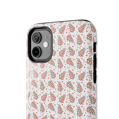 Christmas Tree Cake Tough Case – Classic White Holiday Cover for iPhone & Samsung