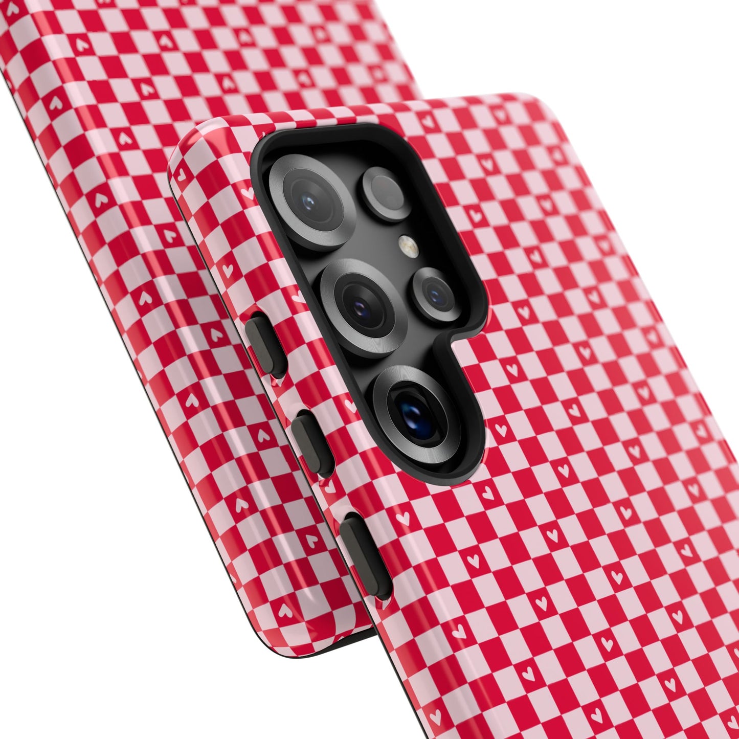 Red Checkerboard Heart Phone Case