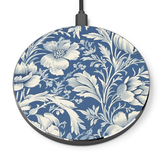 Blue Floral Wireless Charger