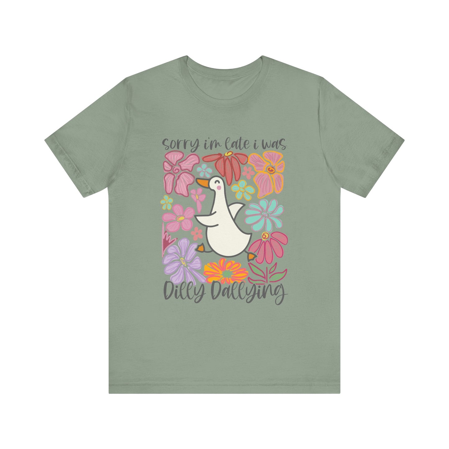 Floral Apology Tee - Unisex Jersey Short Sleeve T-Shirt with Playful Design