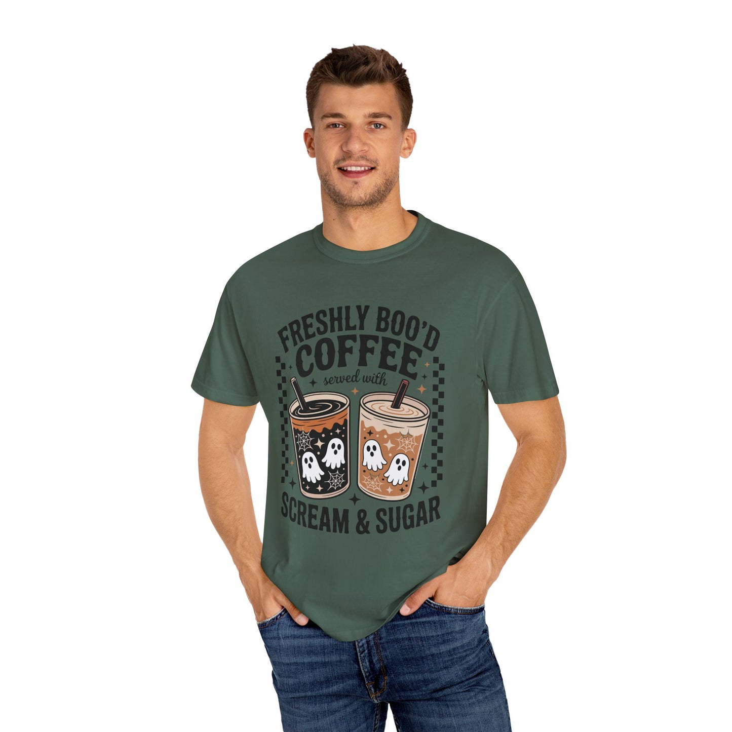 Coffee Themed Unisex T-Shirt - Freshly Boo'd Design for Halloween, Great for Fall, Gift for Coffee Lovers, Perfect for Casual Wear, [...]