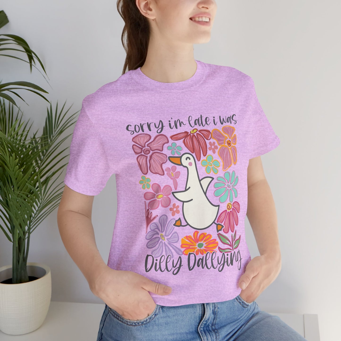 Floral Apology Tee - Unisex Jersey Short Sleeve T-Shirt with Playful Design