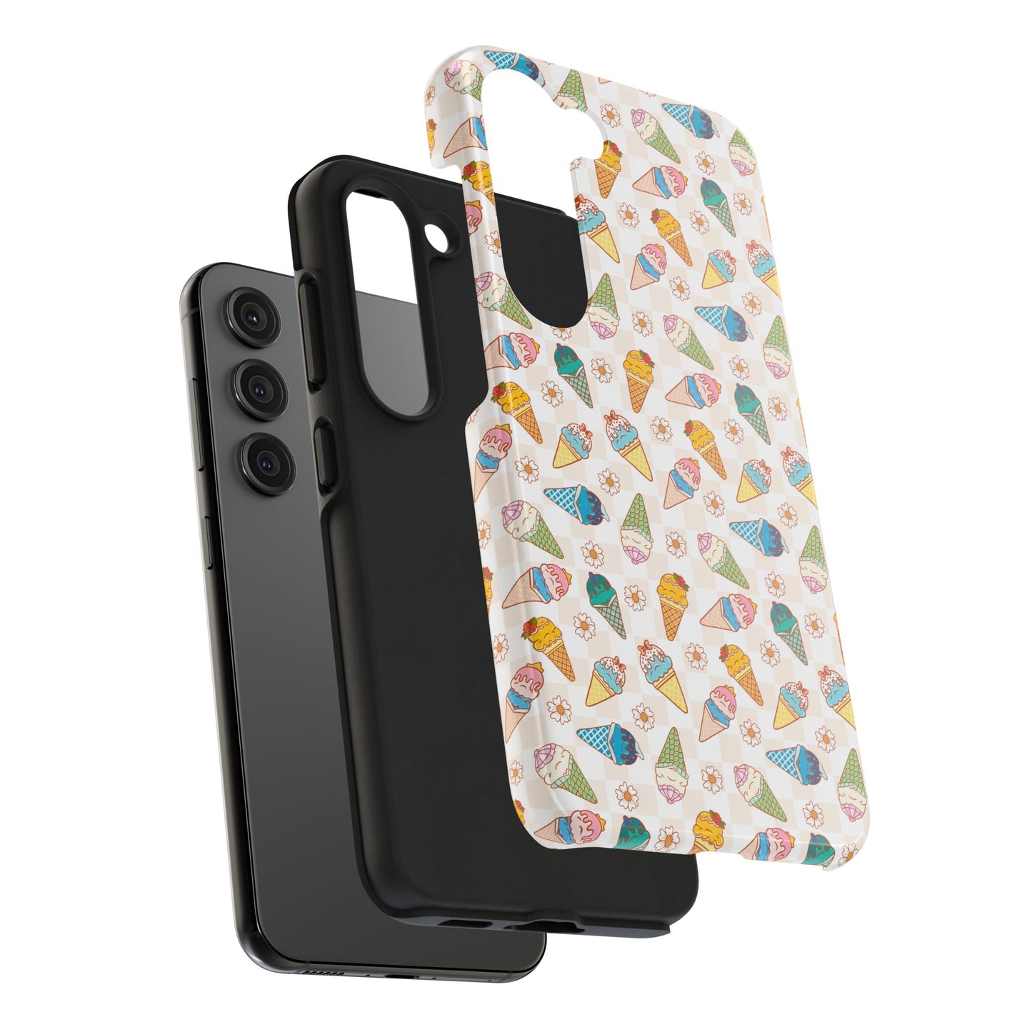 Princess Themed Colorful Ice Cream Tough Phone Cases - Fun, Giftable, Summer Vibe, Durable Protection for Your Device, Perfect for Food Lovers, Bright
