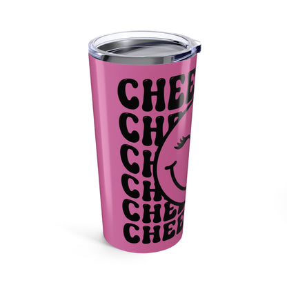Cheer Me Up Tumbler 20oz, Motivational Drinkware, Pink Travel Cup, Gift for Friends, Happy Vibes Mug, Fun Birthday Present