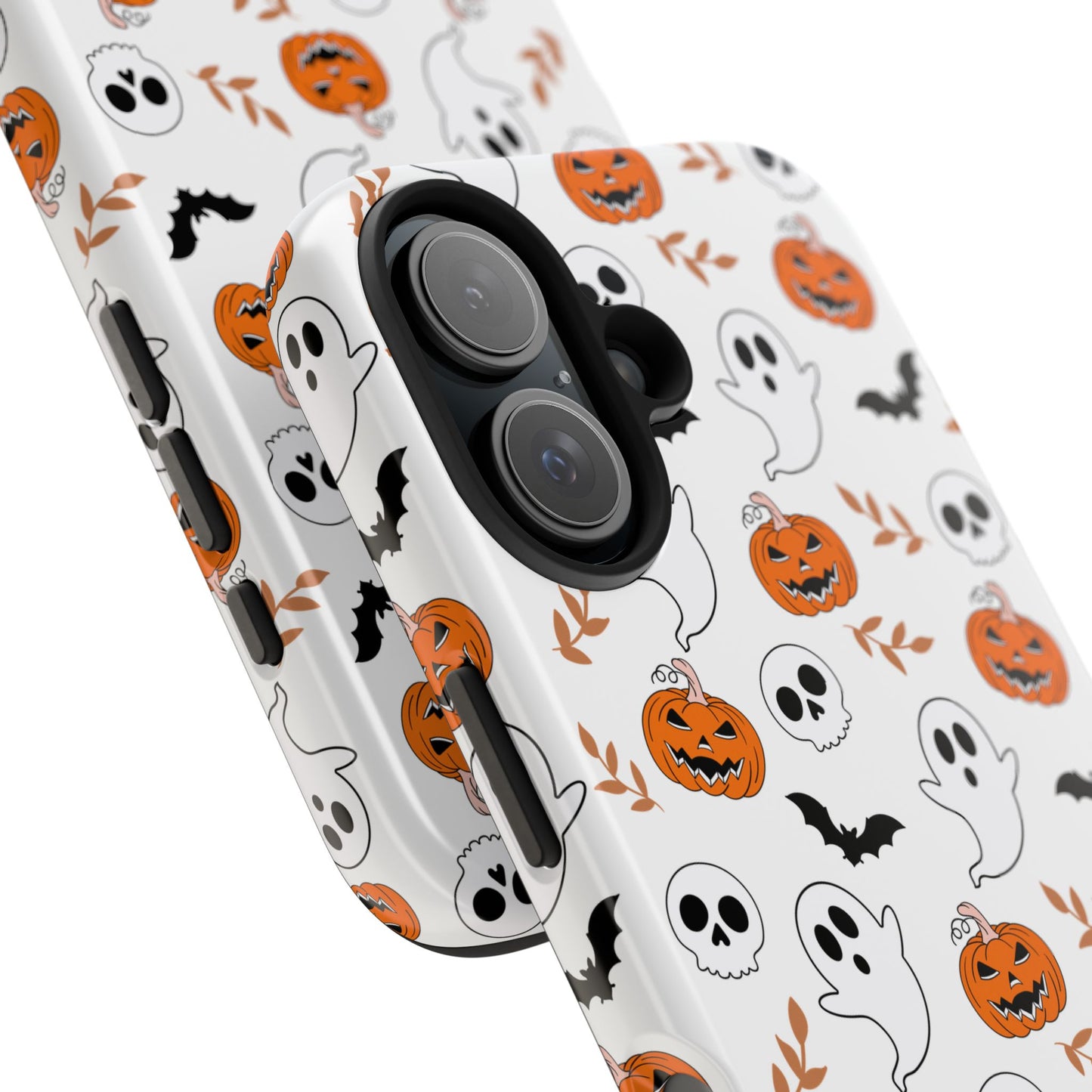 Halloween Themed Tough Phone Cases, Spooky Ghosts & Skulls, Perfect for Fall Decor, Unique Gift for Halloween Lovers, Fun Pumpkin Design