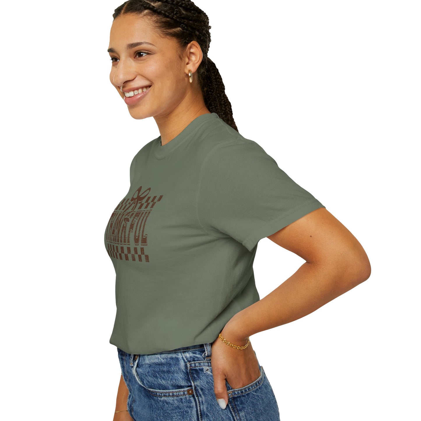 Thankful Unisex Garment-Dyed T-Shirt, Casual Fall Tee, Thanksgiving Gift, Cozy Everyday Wear, Autumn Fashion, Comfortable Tops