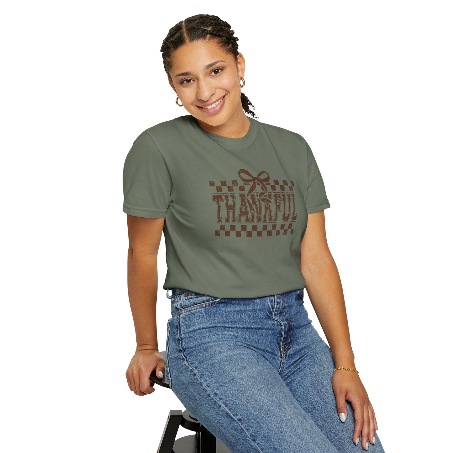 Thankful Unisex Garment-Dyed T-Shirt, Casual Fall Tee, Thanksgiving Gift, Cozy Everyday Wear, Autumn Fashion, Comfortable Tops