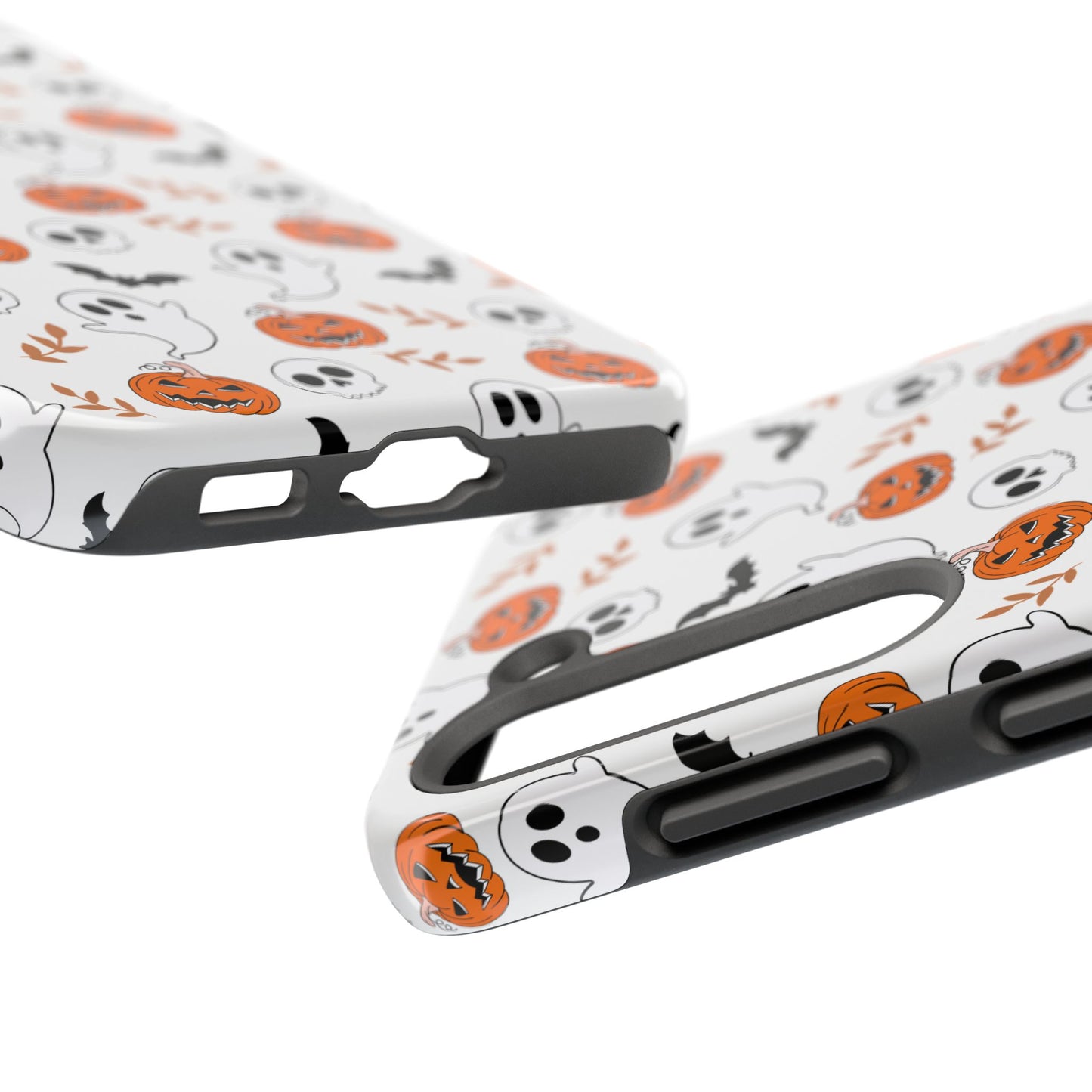 Halloween Themed Tough Phone Cases, Spooky Ghosts & Skulls, Perfect for Fall Decor, Unique Gift for Halloween Lovers, Fun Pumpkin Design