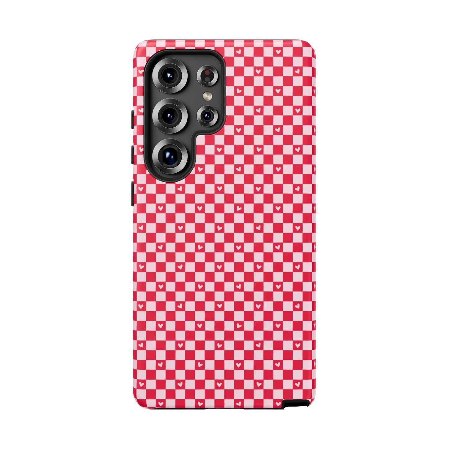 Red Checkerboard Heart Phone Case