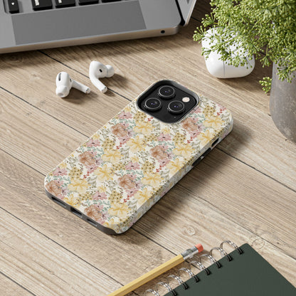 Floral Tough Phone Cases - Durable Protection, Stylish Accessories for Garden Lovers, Nature Enthusiasts, Birthdays, Holidays