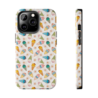 Princess Themed Colorful Ice Cream Tough Phone Cases - Fun, Giftable, Summer Vibe, Durable Protection for Your Device, Perfect for Food Lovers, Bright