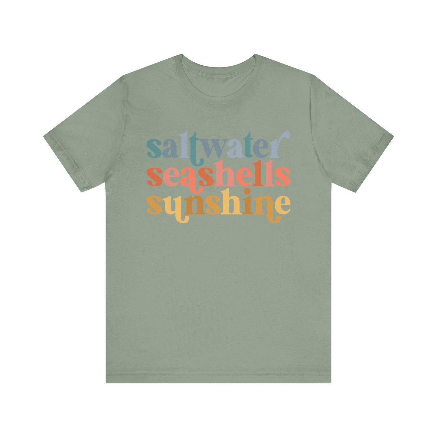 Coastal Vibes Unisex Jersey Tee - Saltwater Seashells Sunshine Design