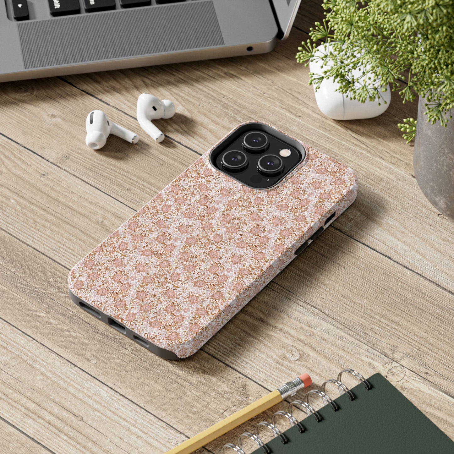 Tough Phone Case - Boho Turtle Design 🐢