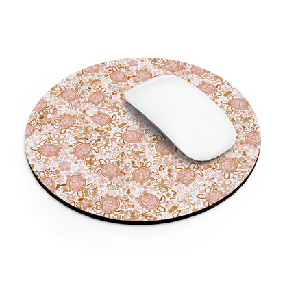 Turtle-Themed Round Mouse Pad – Eco-Friendly Desk Accessory for Nature Lovers