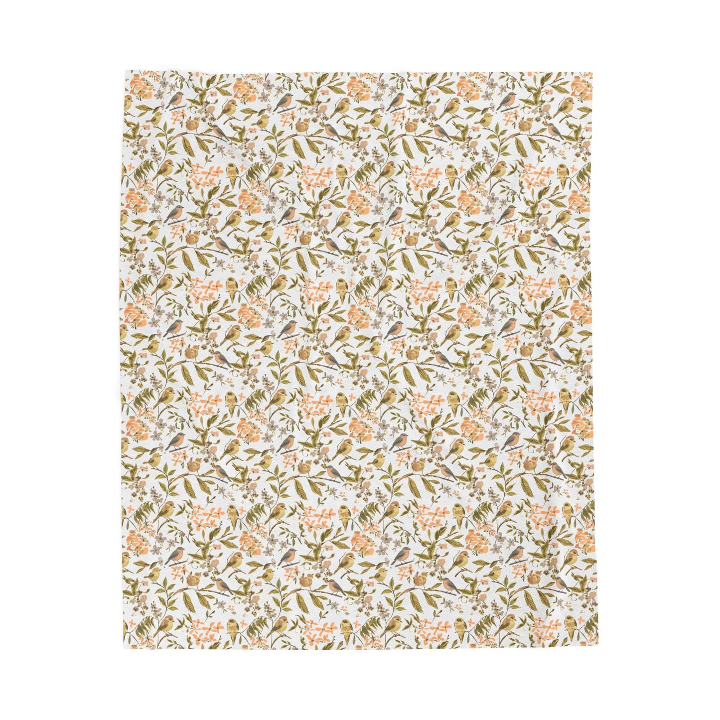 Floral Velveteen Plush Blanket