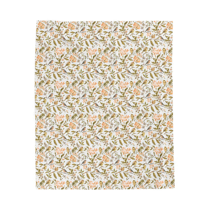 Floral Velveteen Plush Blanket