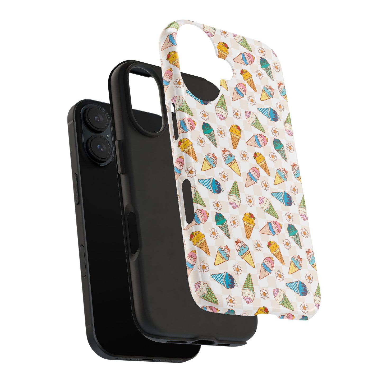Princess Themed Colorful Ice Cream Tough Phone Cases - Fun, Giftable, Summer Vibe, Durable Protection for Your Device, Perfect for Food Lovers, Bright