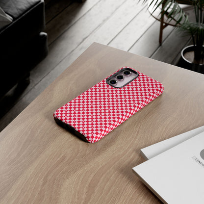 Red Checkerboard Heart Phone Case