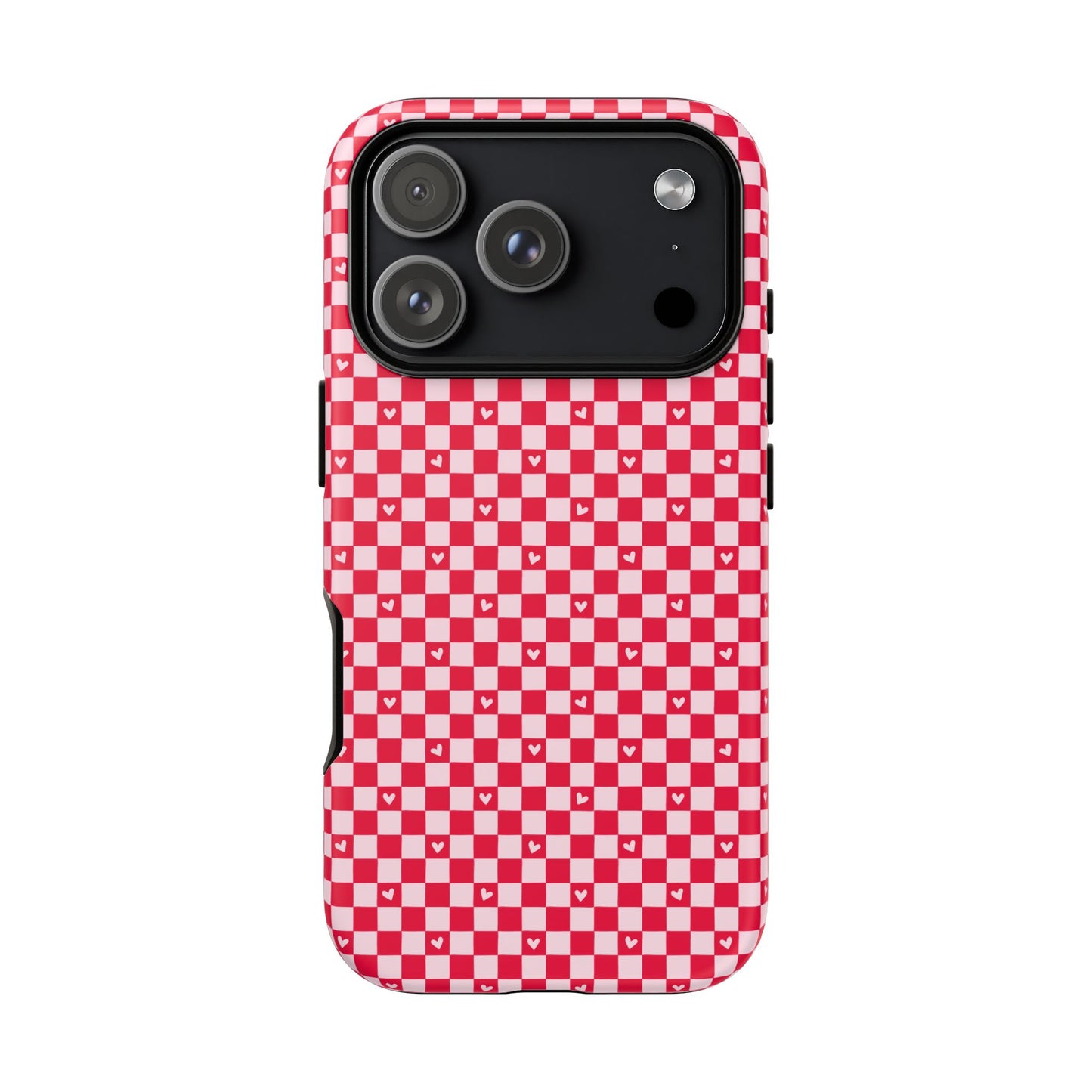 Red Checkerboard Heart Phone Case