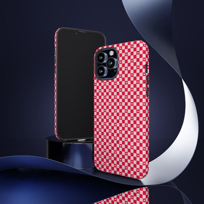 Red Checkerboard Heart Phone Case