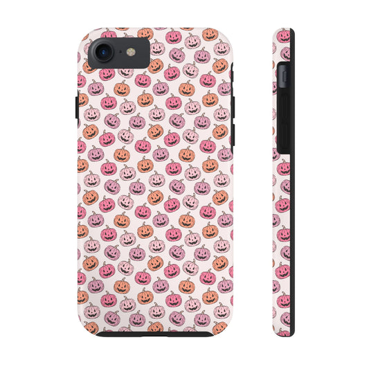 Cute Pumpkin Pattern Tough Phone Cases | Fall Decor, Halloween Accessories, Gifts for Her, Trendy Phone Protection