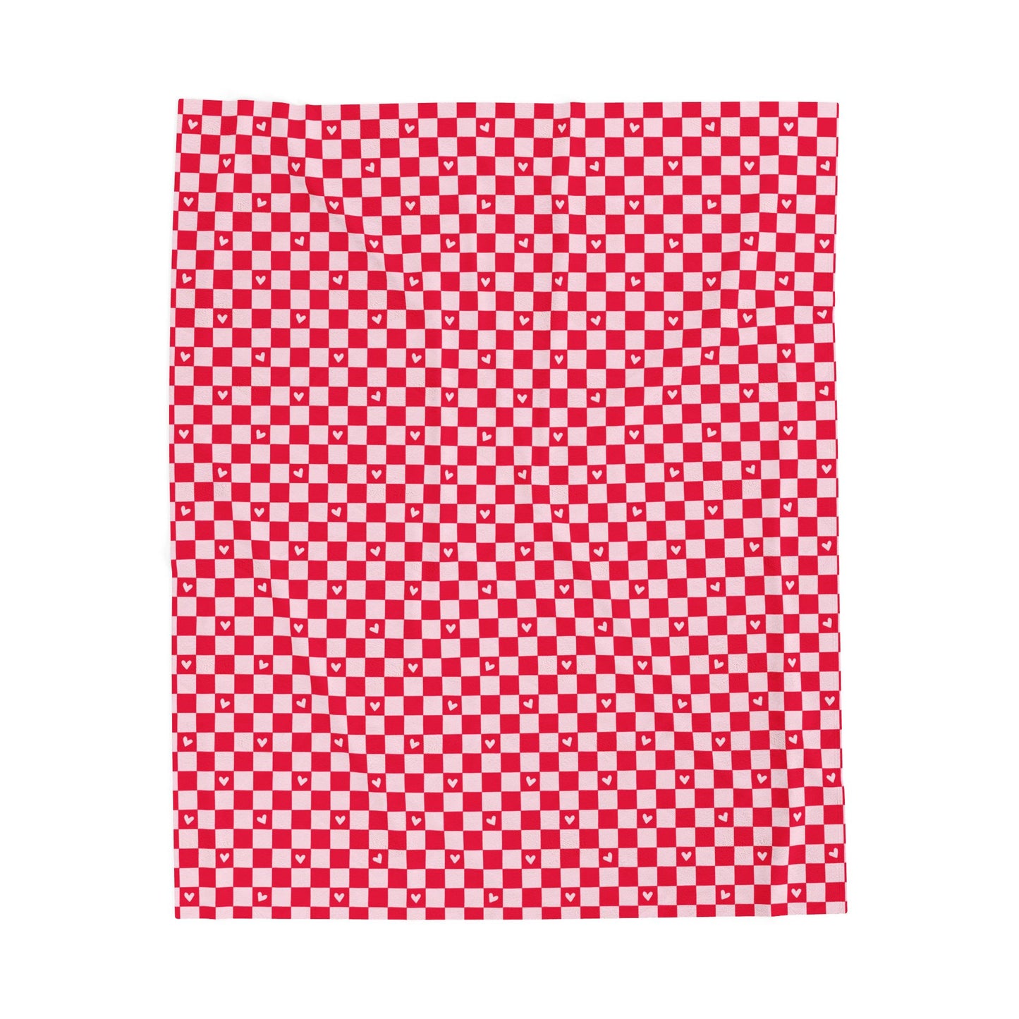 Checkerboard Velveteen Plush Blanket