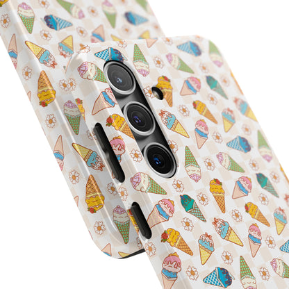 Princess Themed Colorful Ice Cream Tough Phone Cases - Fun, Giftable, Summer Vibe, Durable Protection for Your Device, Perfect for Food Lovers, Bright