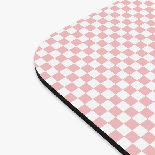Chic Pink Checkered Mouse Pad | Stylish Desk Accessory, Computer Mouse Mat, Office Gift, Homestyle Decor, Gaming Pad, Functional Design