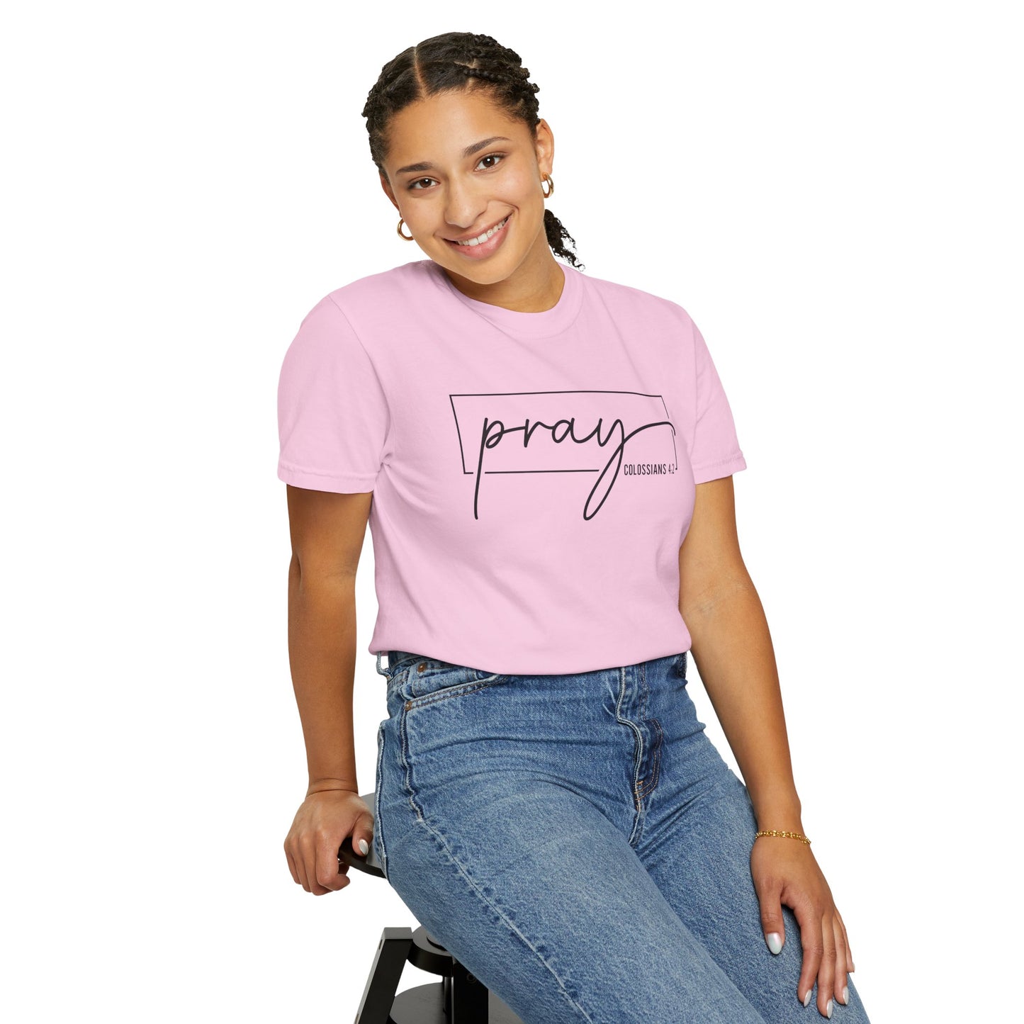 Pray Unisex Garment-Dyed T-Shirt, Faith-based Tee, Inspirational Shirt, Gift for Believers, Casual Faith Wear