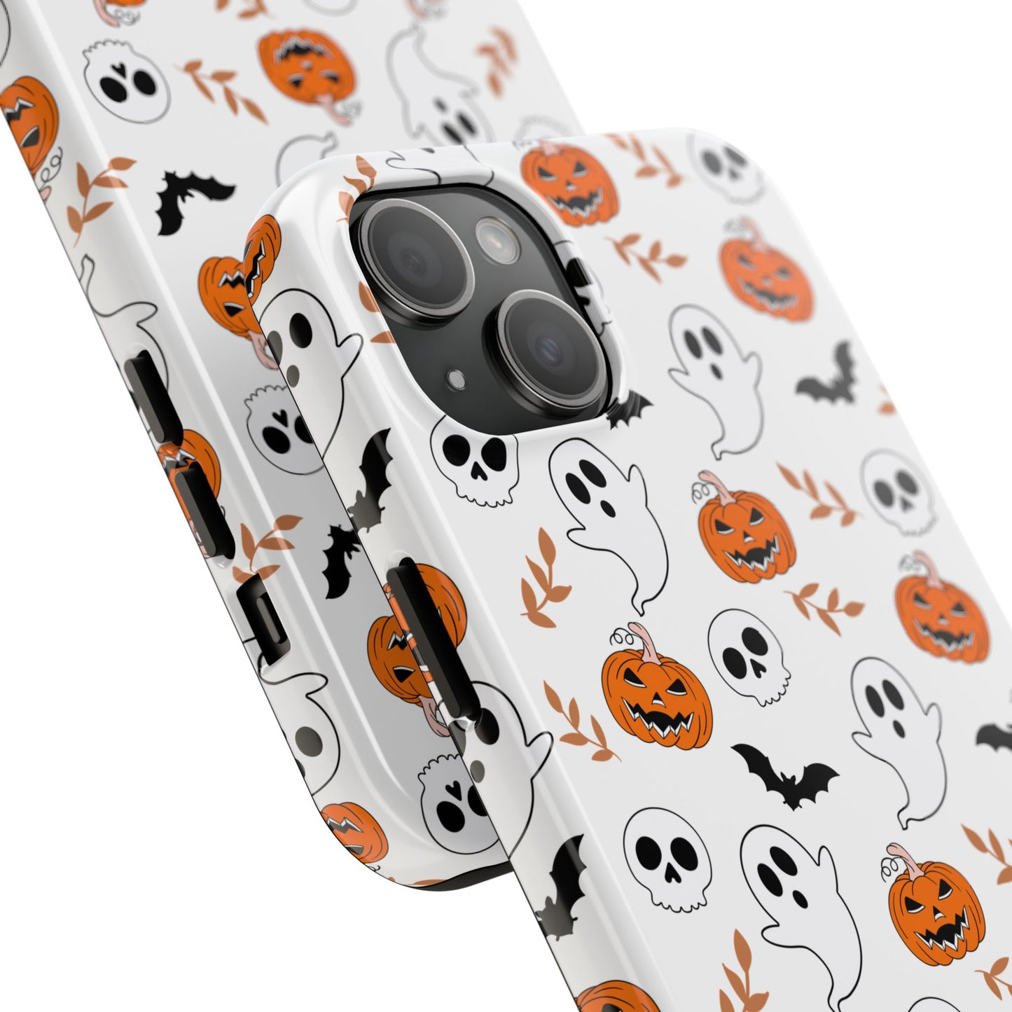 Halloween Themed Tough Phone Cases, Spooky Ghosts & Skulls, Perfect for Fall Decor, Unique Gift for Halloween Lovers, Fun Pumpkin Design