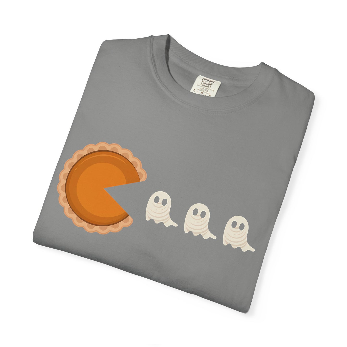 Pac-Man Pumpkin Pie Ghosts Unisex T-Shirt, Halloween Tee, Gamer Shirt, Fun Graphic Top, Gift for Gamers, Casual Wear