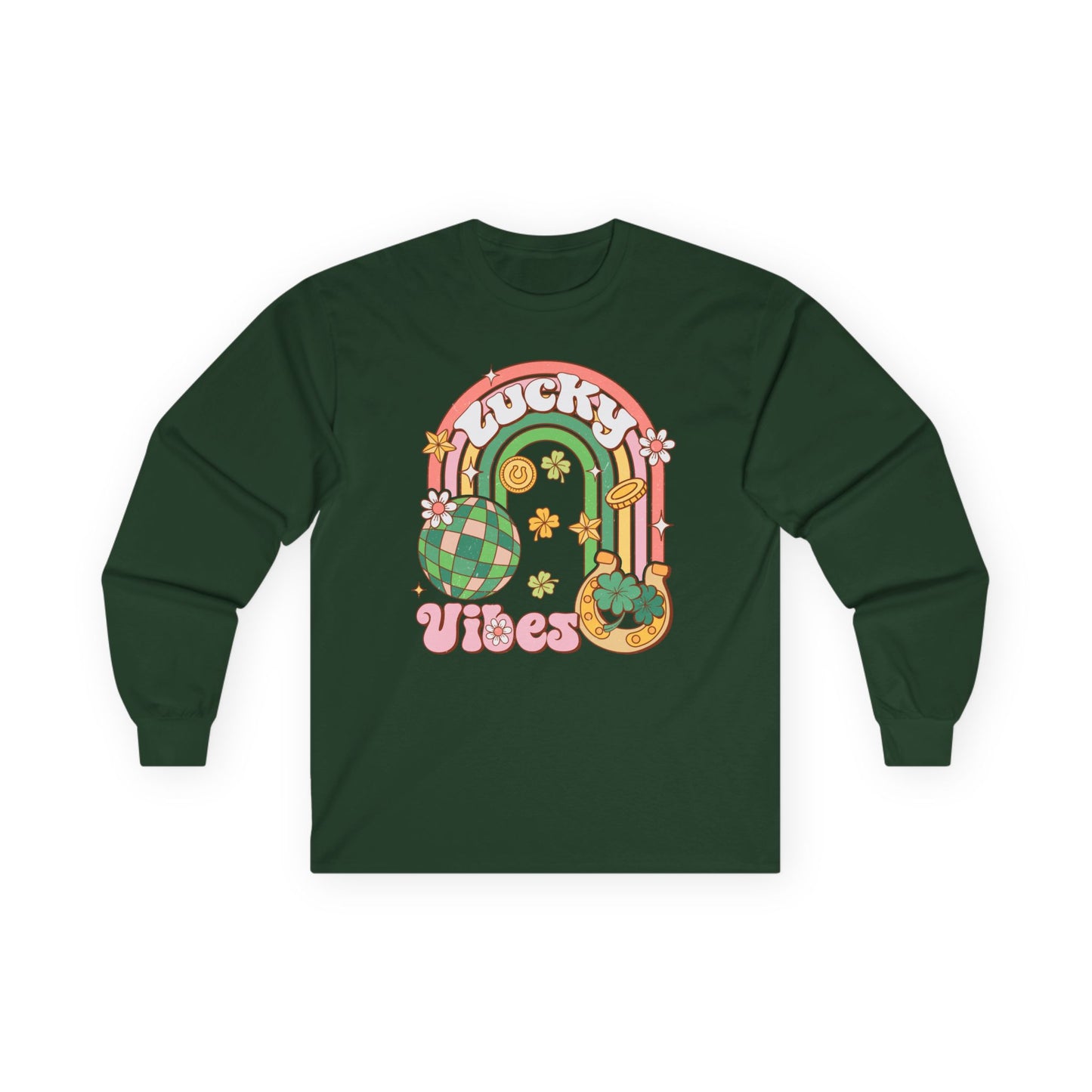 Long Sleeve Tee - Lucky Vibes St Patty's Day