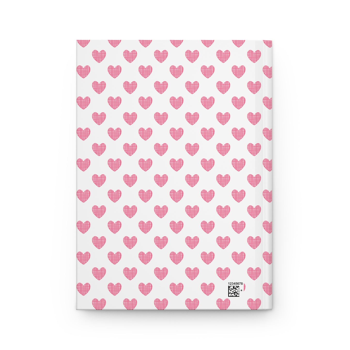 Pink Heart Pattern Hardcover Journal