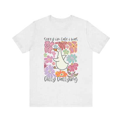 Floral Apology Tee - Unisex Jersey Short Sleeve T-Shirt with Playful Design