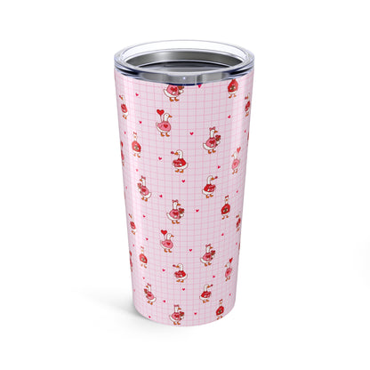 20oz Pink Valentine's Geese Tumbler