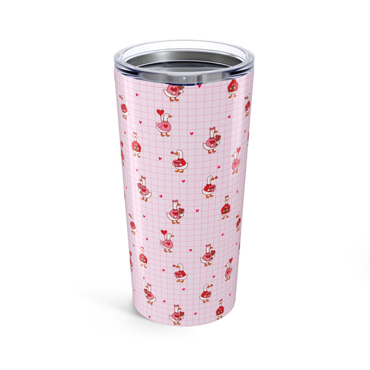 20oz Pink Valentine's Geese Tumbler