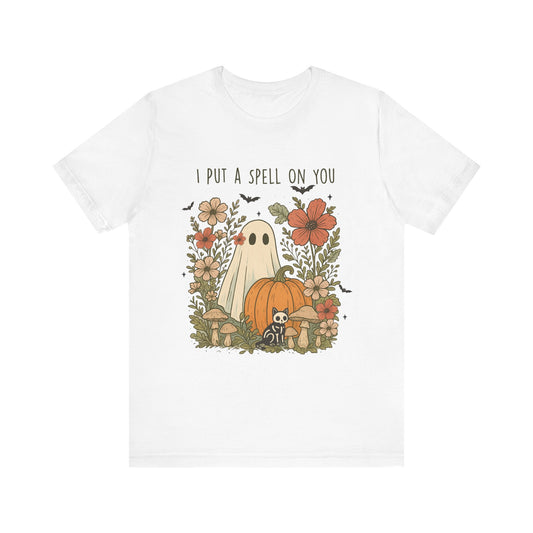 Halloween Spell T-Shirt, Cute Ghost Tee, Fall Apparel, Halloween Costume, Spooky Vintage Style, Unisex Graphic Shirt, Halloween Gift