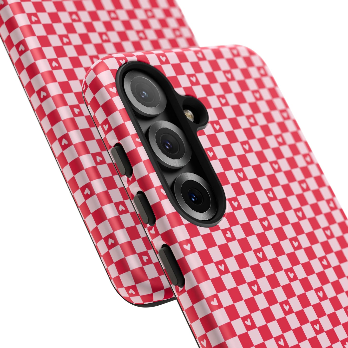 Red Checkerboard Heart Phone Case
