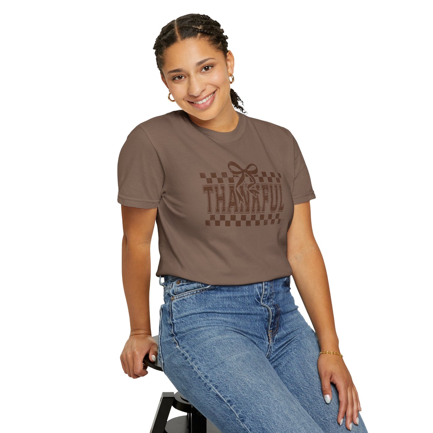 Thankful Unisex Garment-Dyed T-Shirt, Casual Fall Tee, Thanksgiving Gift, Cozy Everyday Wear, Autumn Fashion, Comfortable Tops