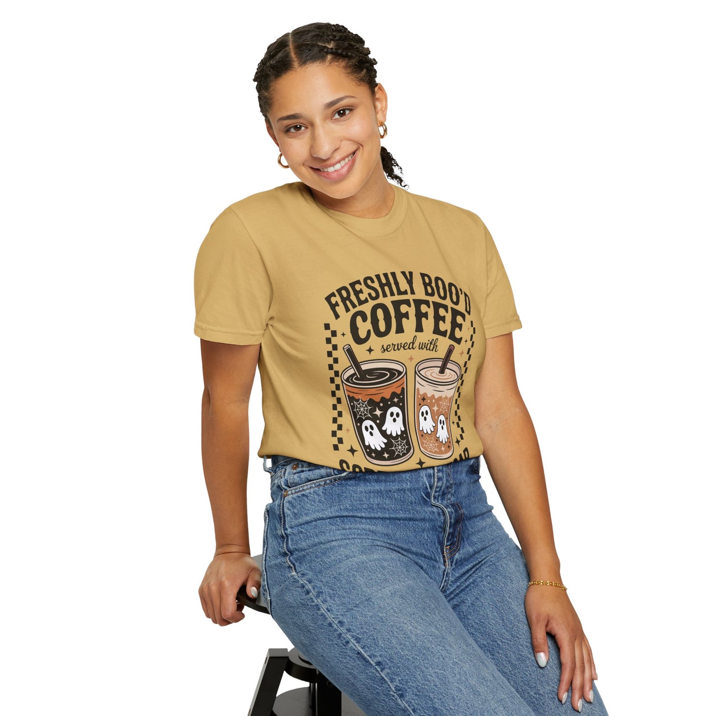 Coffee Themed Unisex T-Shirt - Freshly Boo'd Design for Halloween, Great for Fall, Gift for Coffee Lovers, Perfect for Casual Wear, [...]