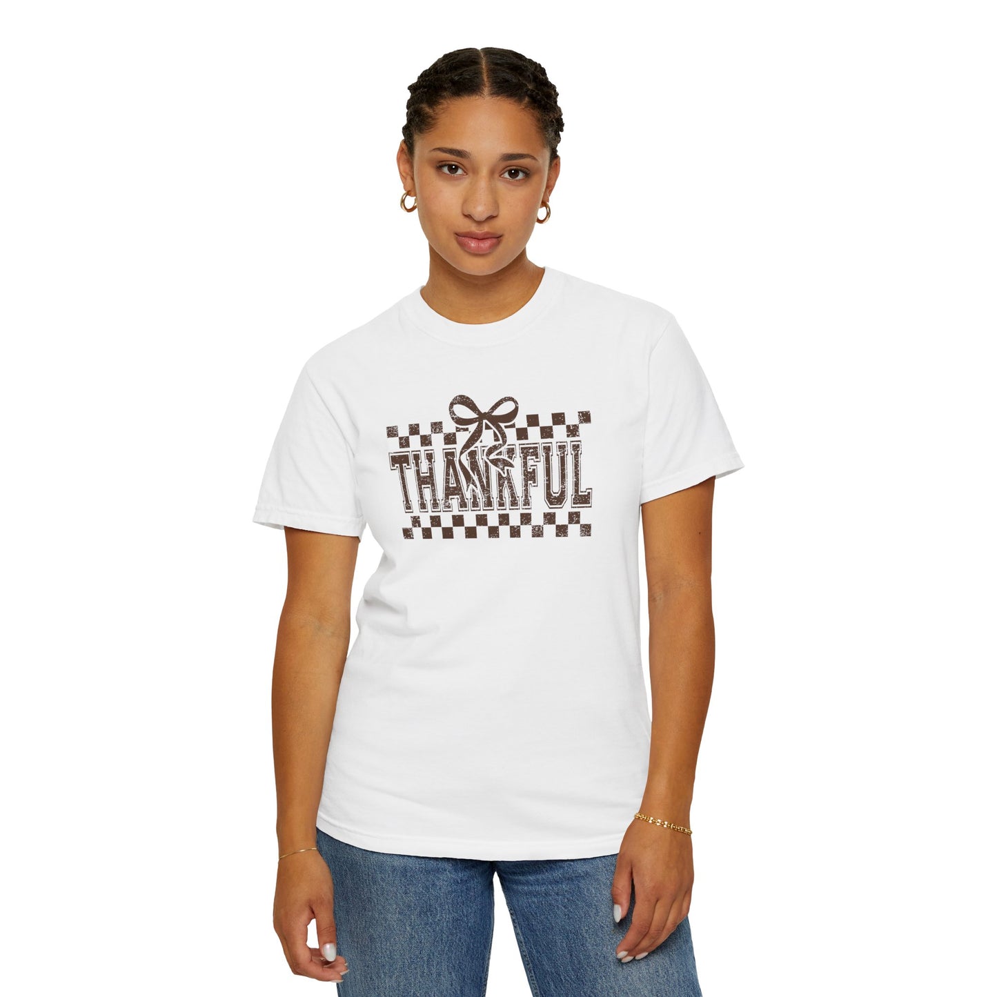 Thankful Unisex Garment-Dyed T-Shirt, Casual Fall Tee, Thanksgiving Gift, Cozy Everyday Wear, Autumn Fashion, Comfortable Tops