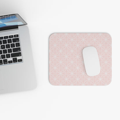 Floral Pink Mouse Pad - Elegant Desk Accessory for Home & Office